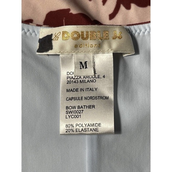 LA DOUBLEJ Print One-Piece Swimsuit halter neck reversible Pink Multicolor SZ-M - Picture 7 of 7